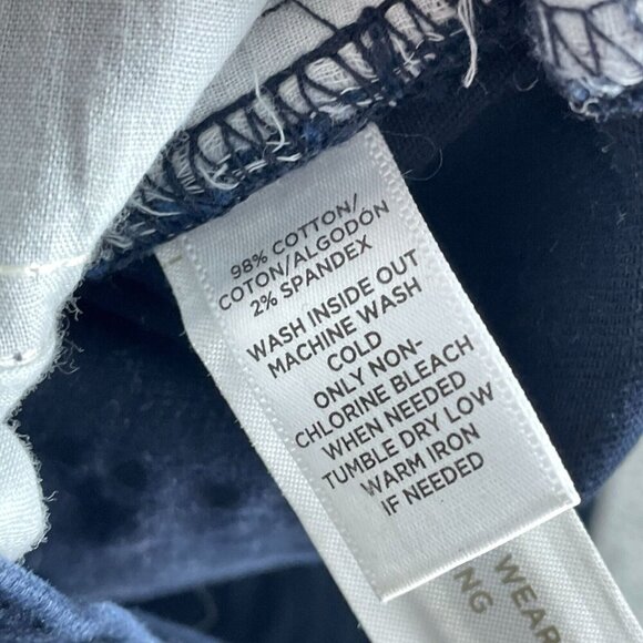 Ann Taylor Loft Modern Navy & White Plaid Cotton Pants Womens Size 27/4 - 1955 - Picture 5 of 11